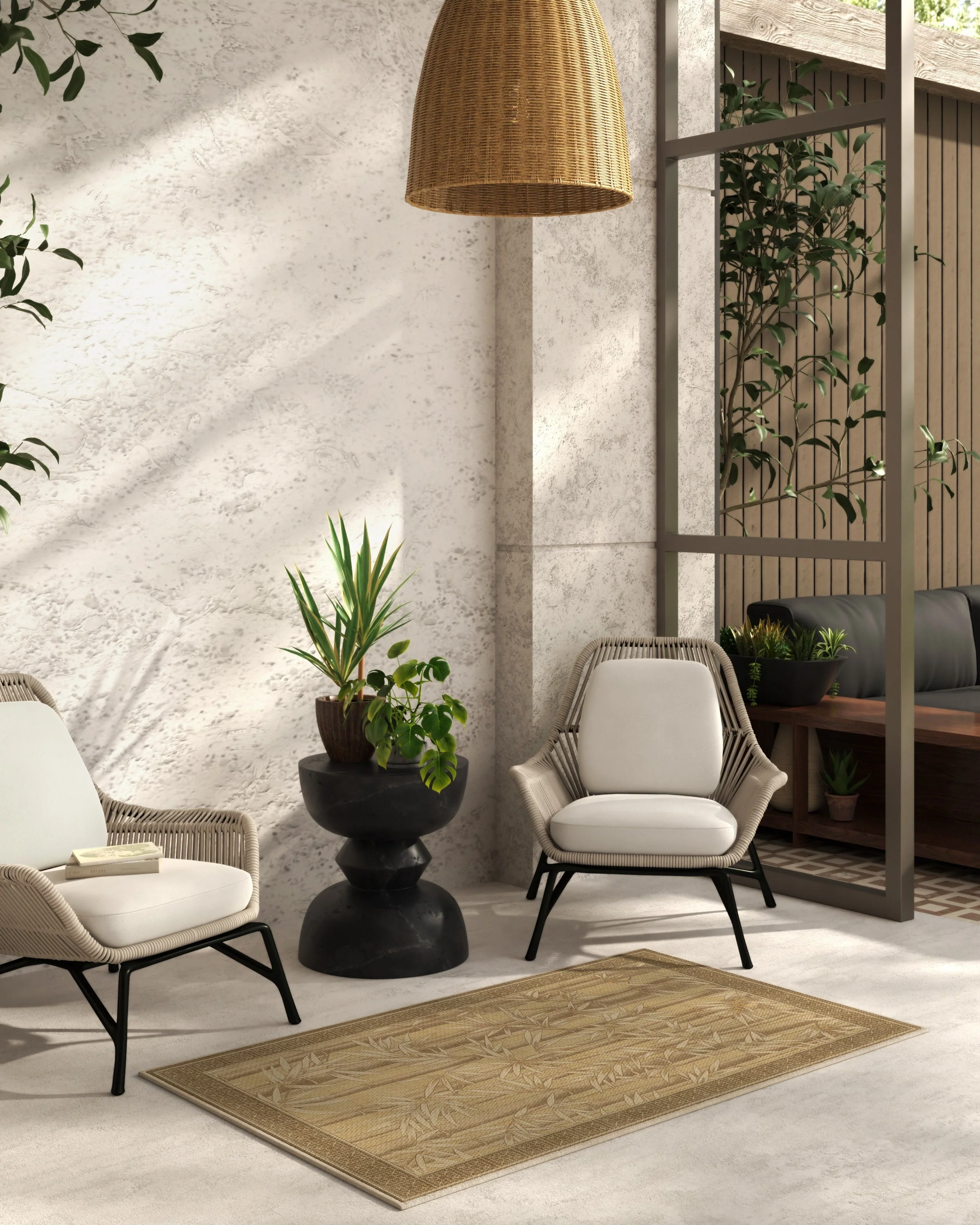 Bamboo Natural Gold Outdoor Rug by Gracie