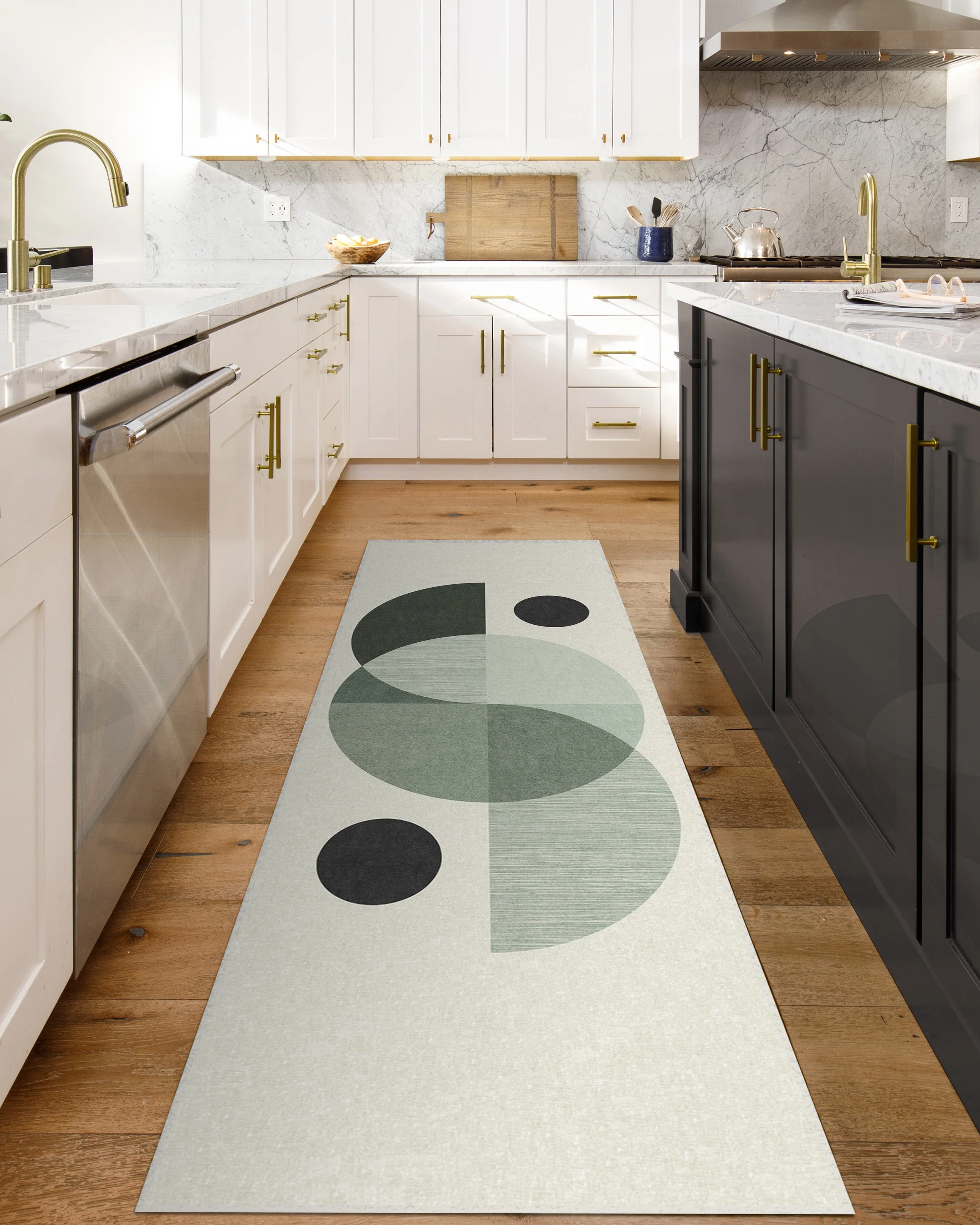 Villette Sage Flatwoven Rug by Nina Takesh