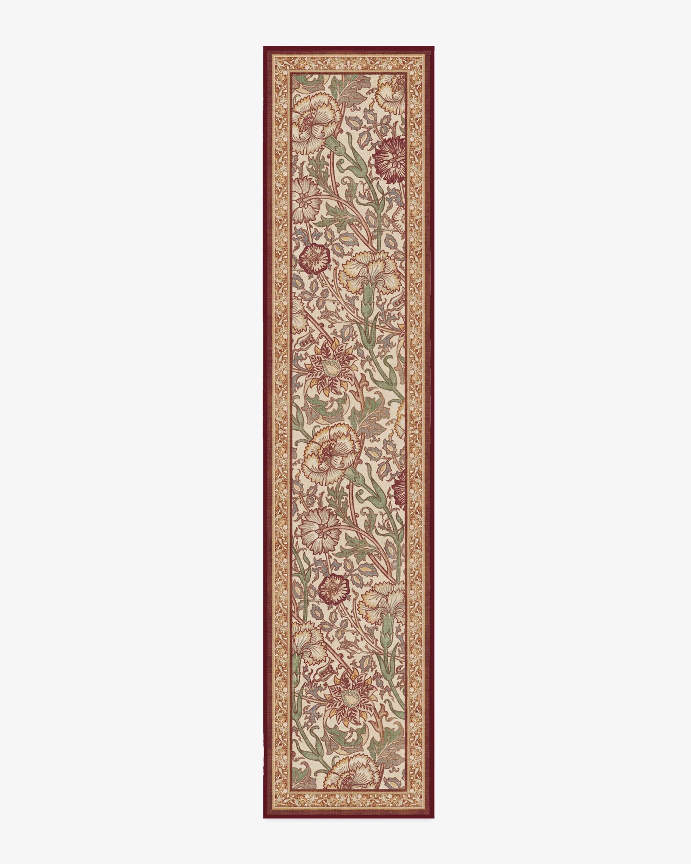 Pink & Rose Burgundy Flatwoven Rug by Morris & Co.