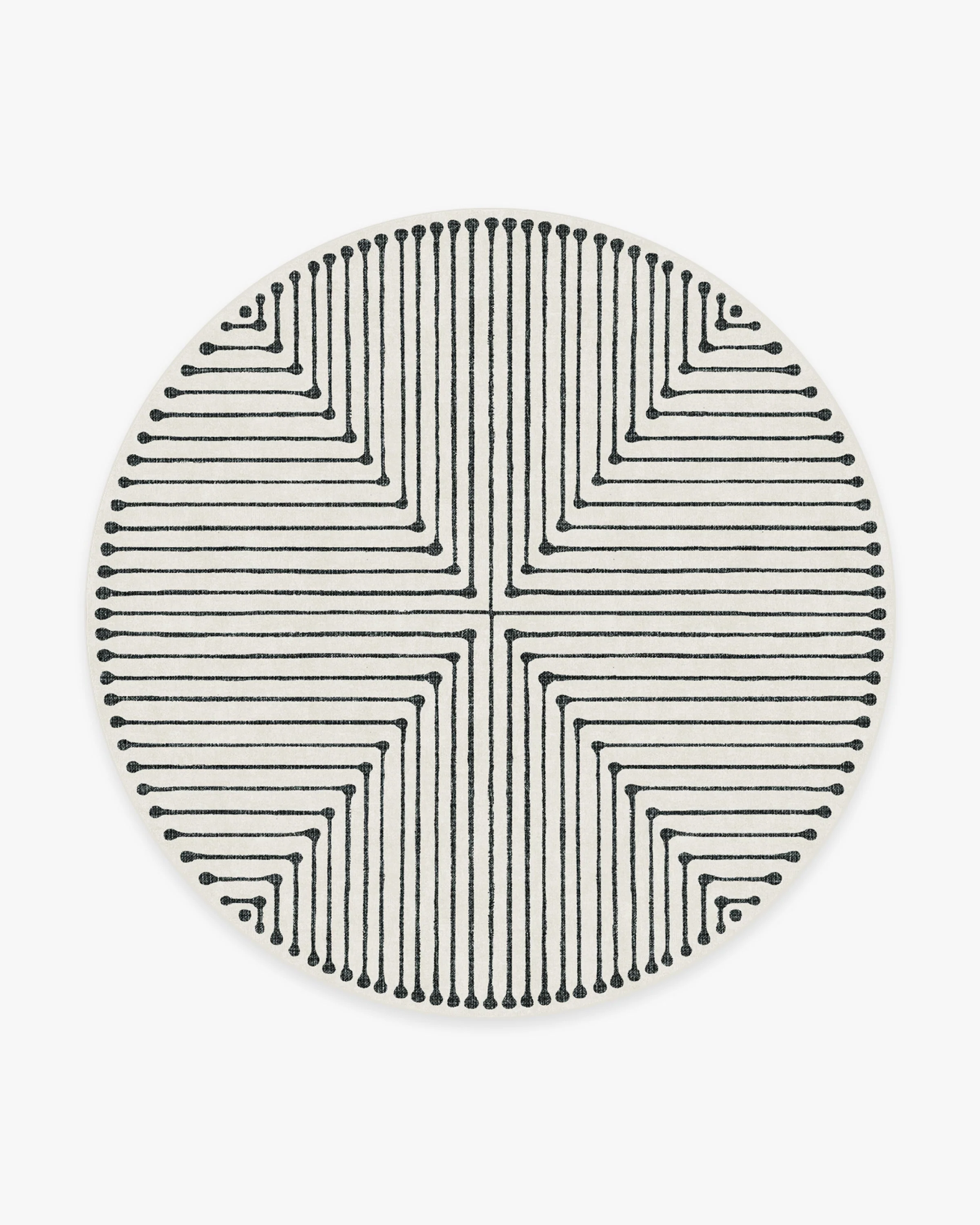 Inkdrop Black & Ivory Rug by Jonathan Adler
