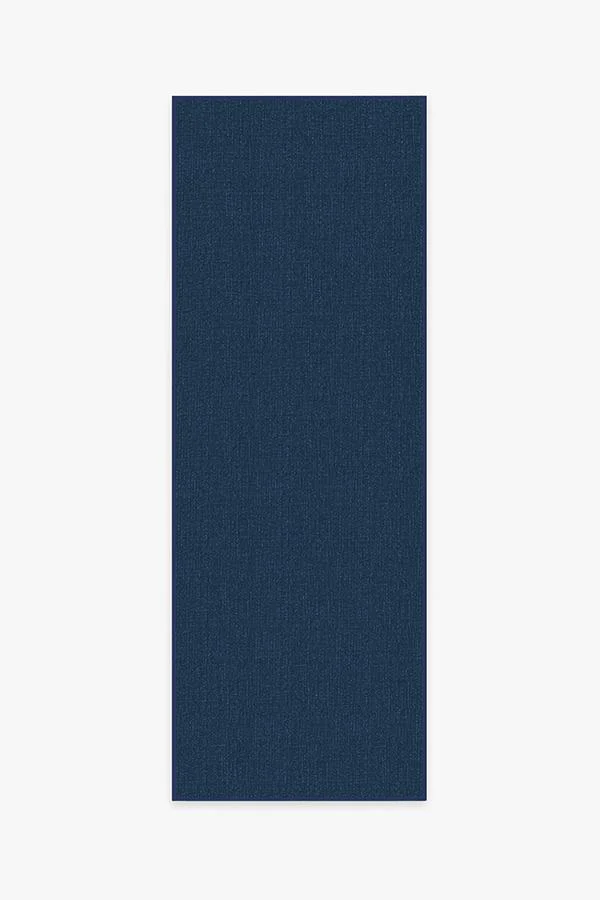 Denim Solid Indigo Blue Outdoor Rug