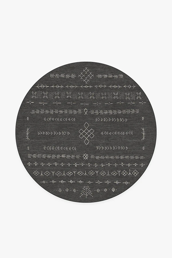 Astrid Soft Black Flatwoven Rug