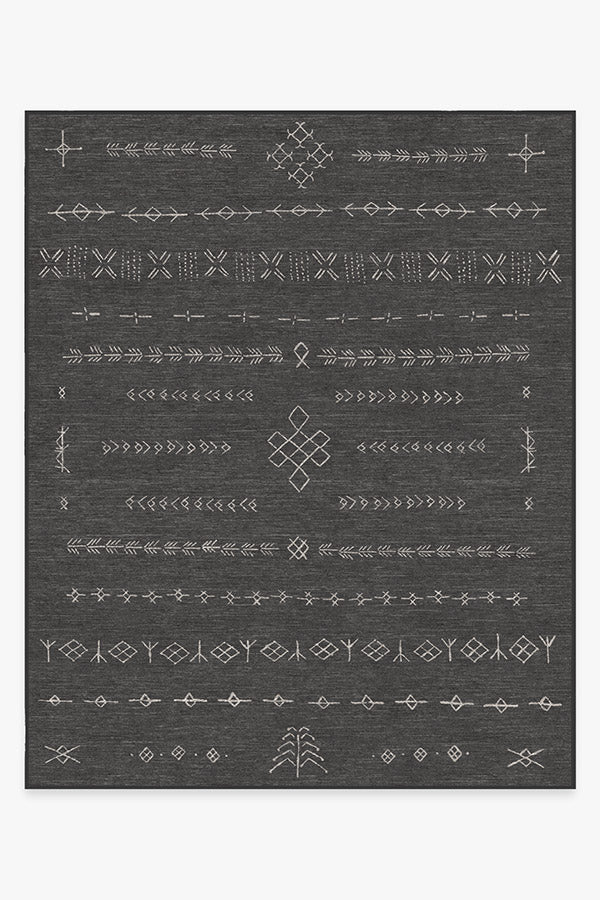 Astrid Soft Black Flatwoven Rug