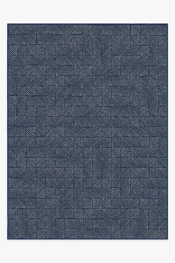 Parquet Navy Outdoor Rug