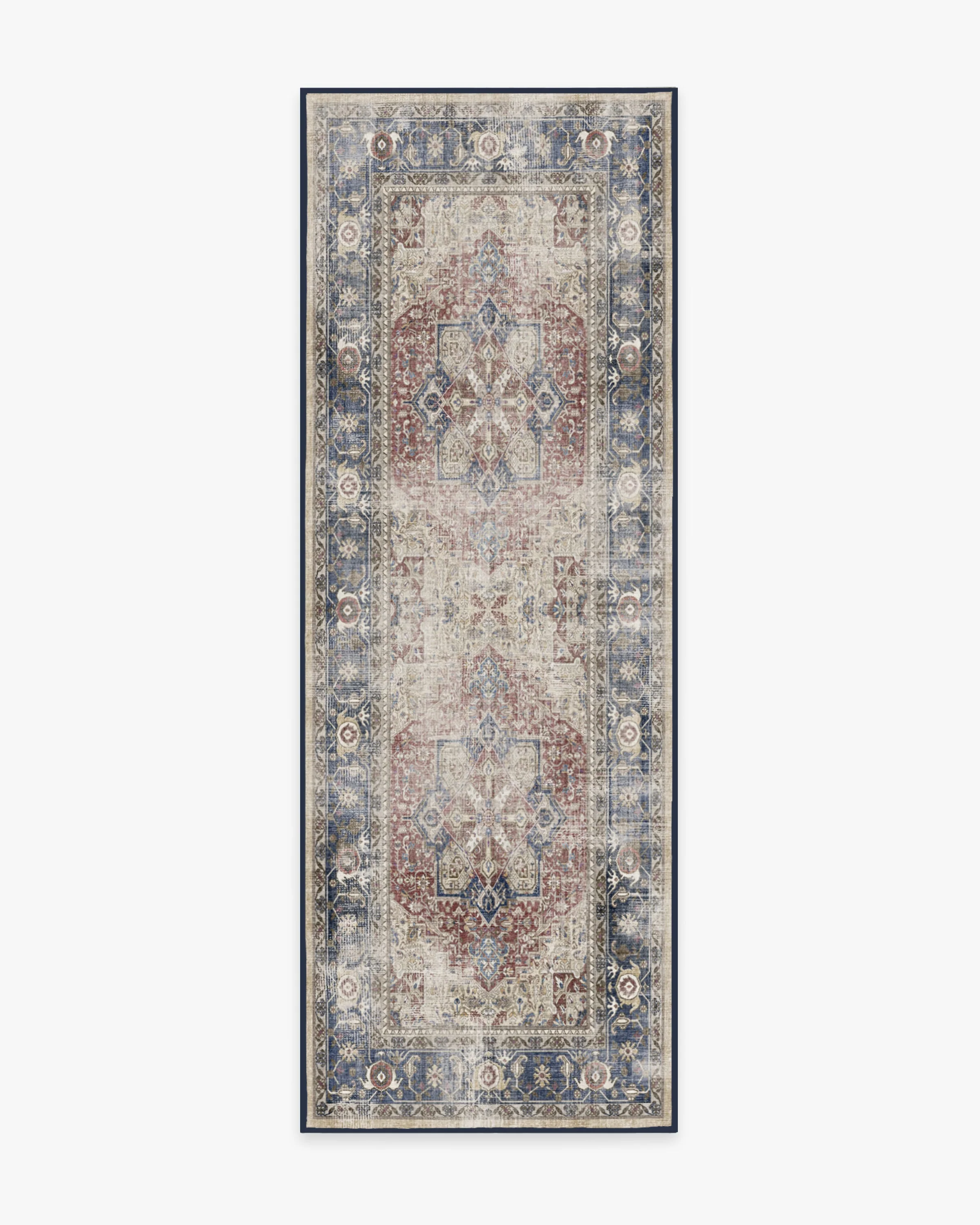 Kamran Royal Blue Flatwoven Rug