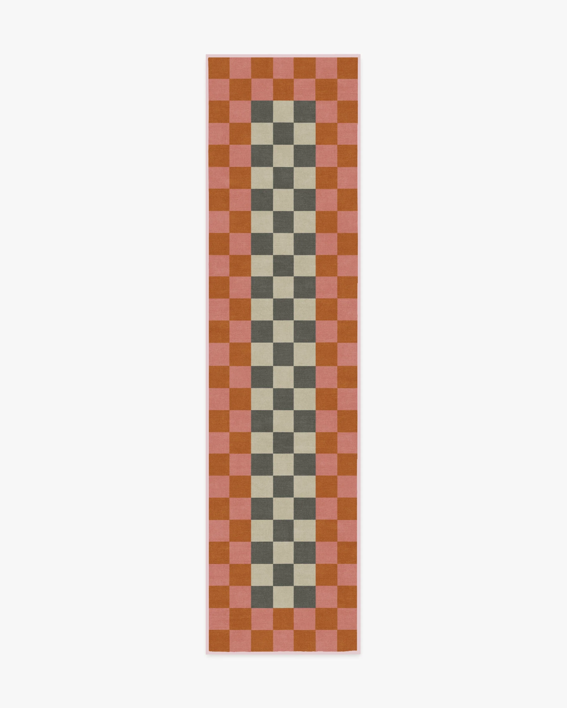 Checker Border Pink & Orange Rug by Jonathan Adler