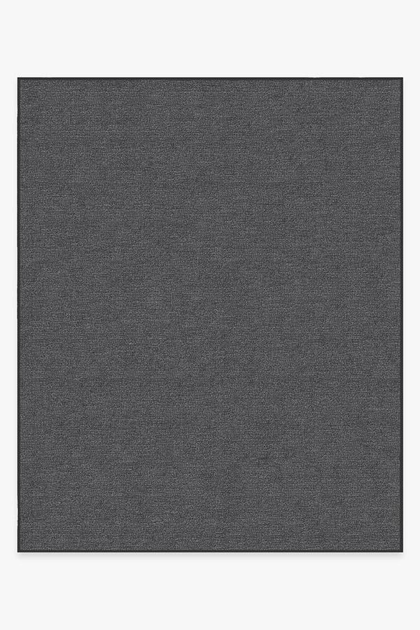 Heathered Solid Charcoal Flatwoven Rug