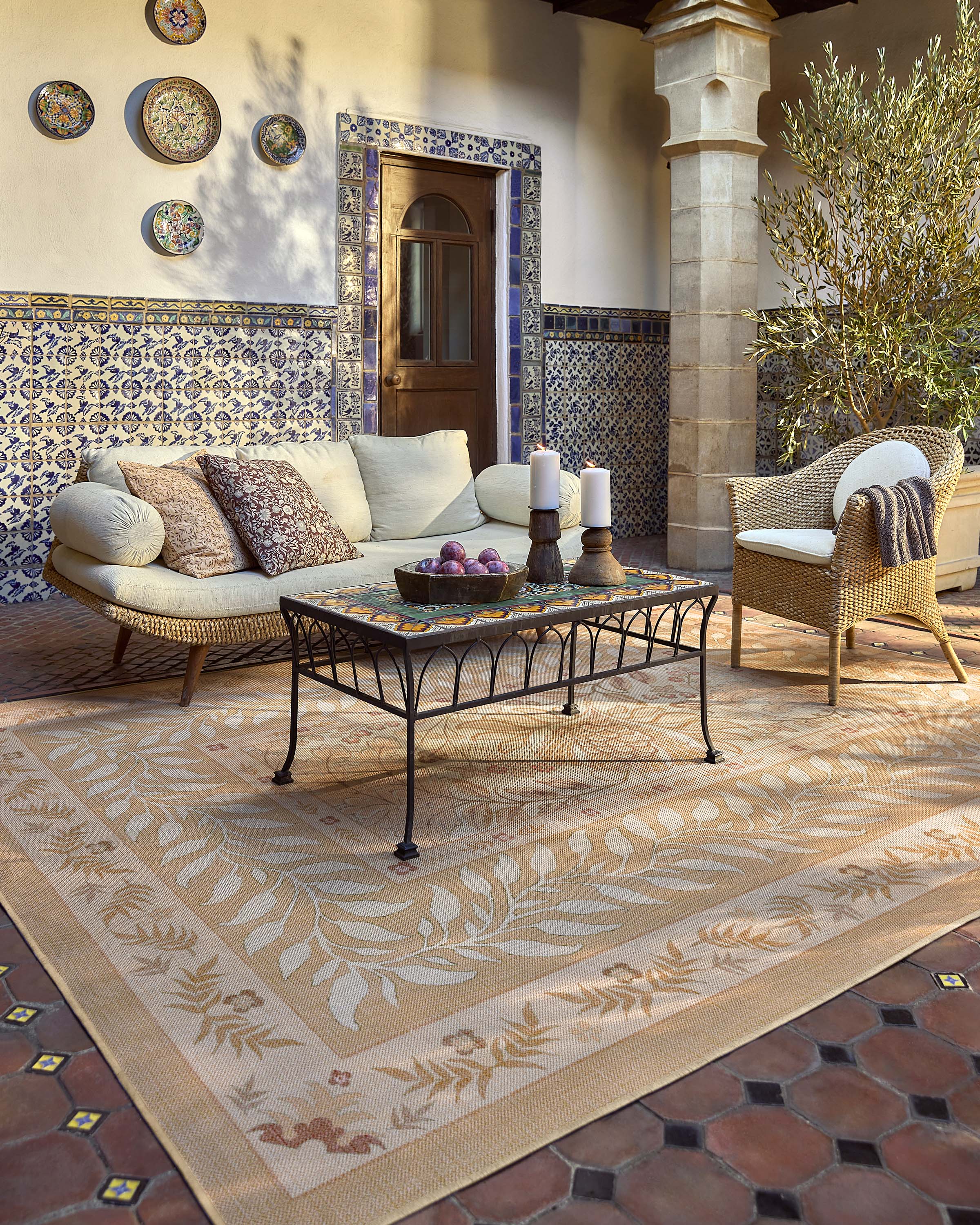 Provence Wheat Outdoor Rug