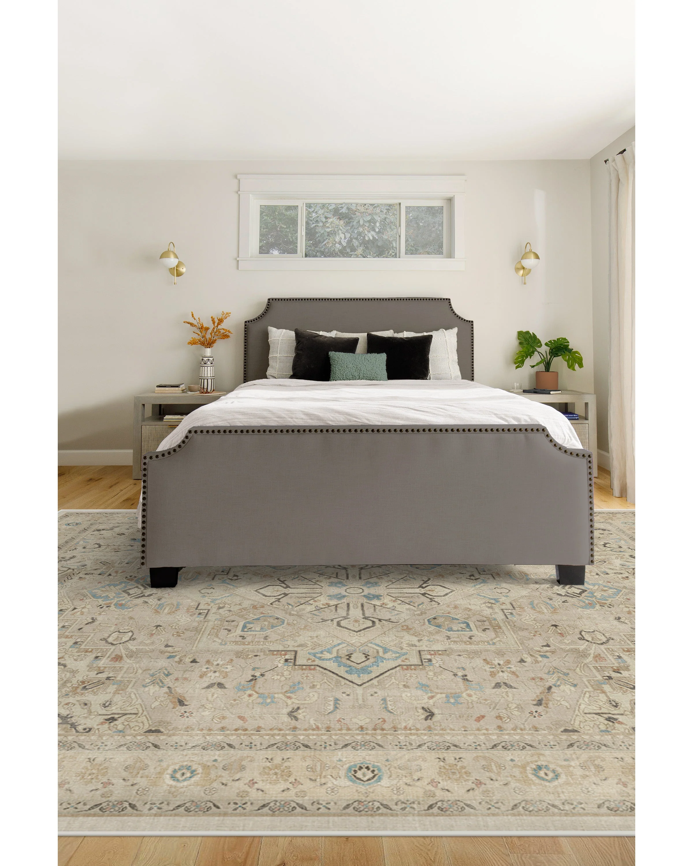 Kamran Ivory Opal Rug