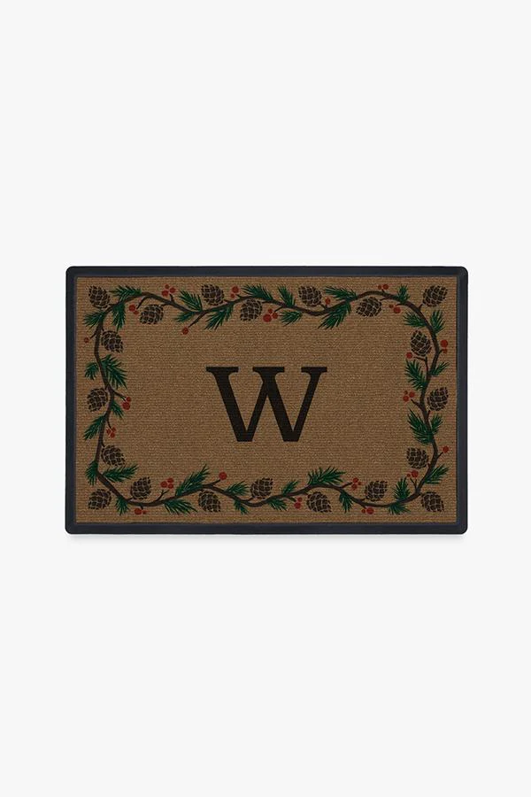 Winter Woods Monogram Doormat