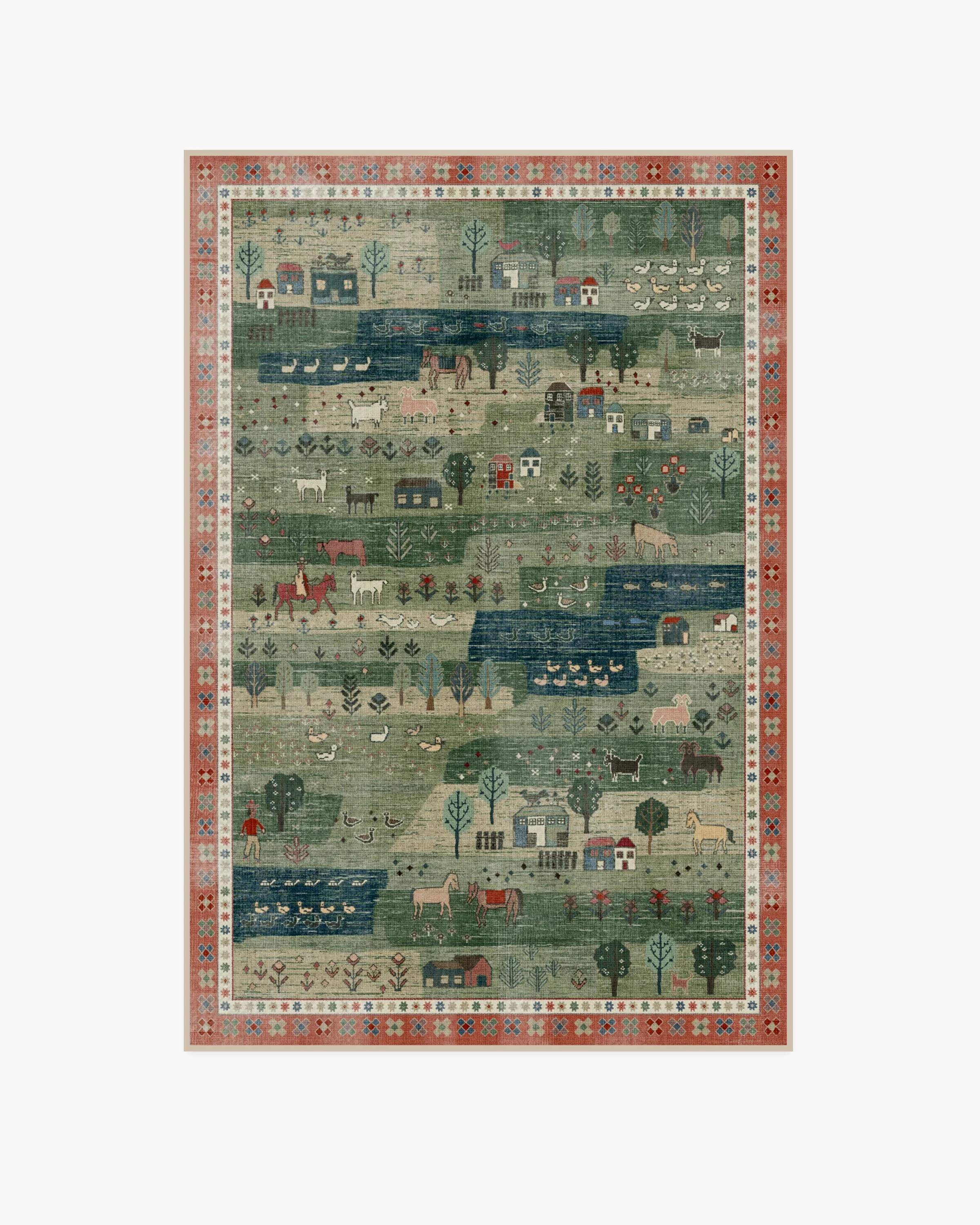 Alder Green Flatwoven Rug