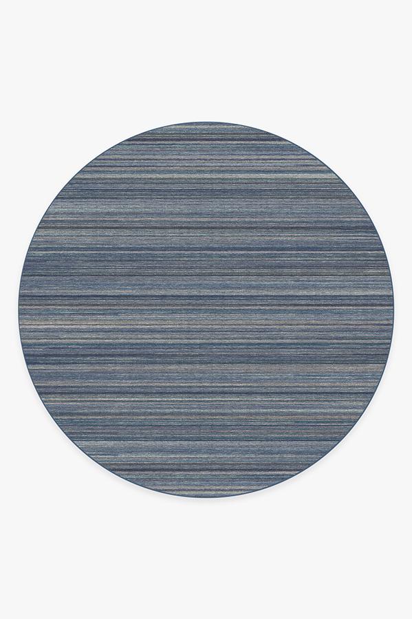 Multi Stripe Blue Flatwoven Rug