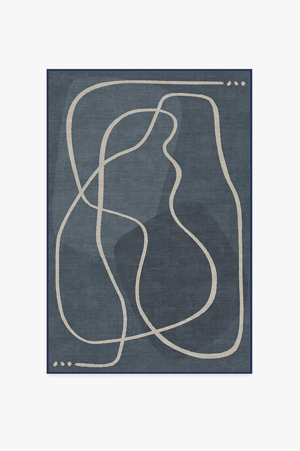 Strova Dusk Blue Flatwoven Rug