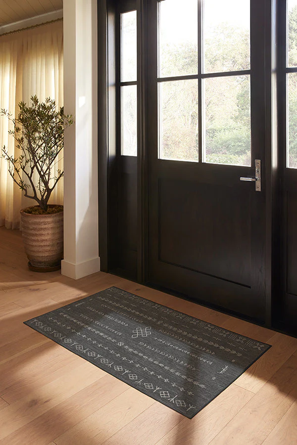 Astrid Soft Black Flatwoven Rug