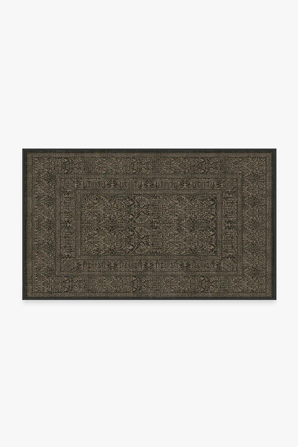 Bluebell Soft Black Flatwoven Rug by Morris & Co.