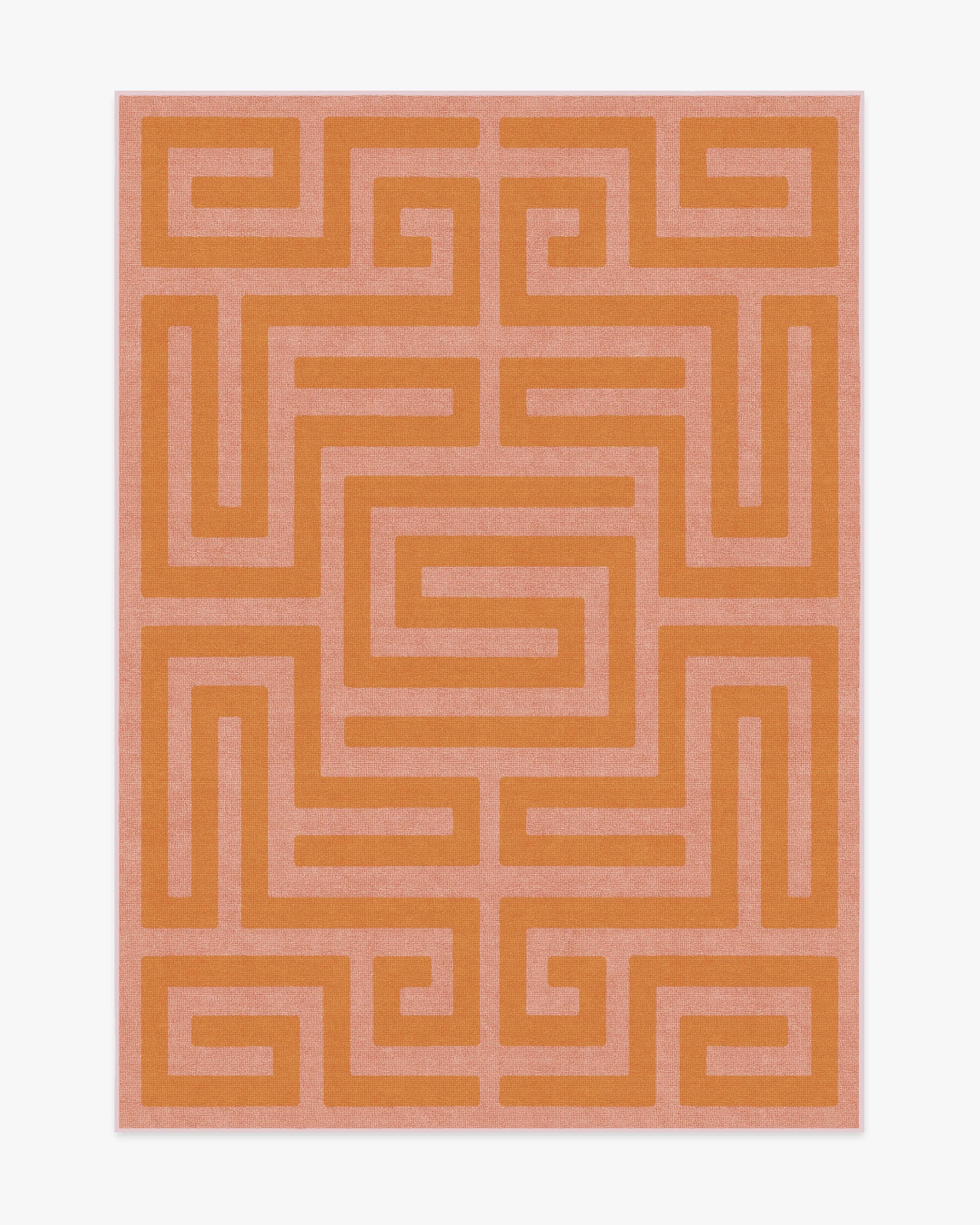Maze Pink & Orange Rug