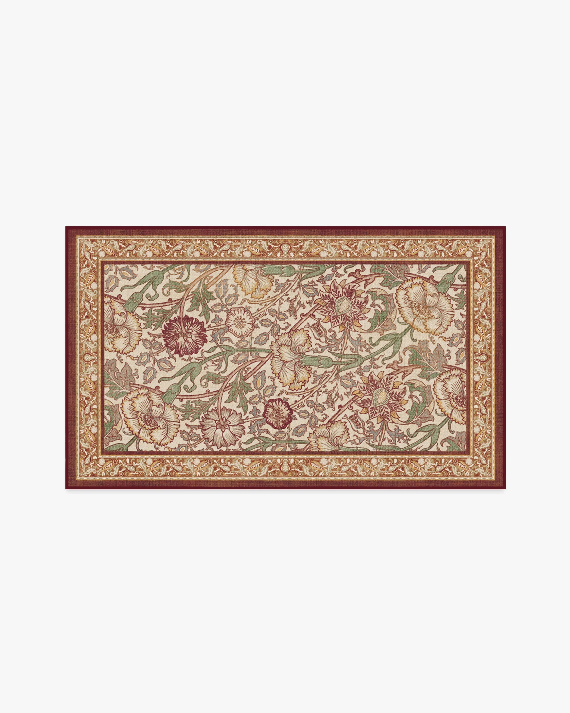 Pink & Rose Burgundy Flatwoven Rug by Morris & Co.