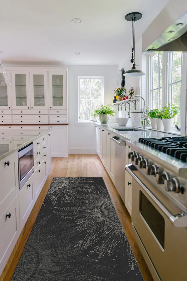 Jellyfish Bloom Charcoal Flatwoven Rug