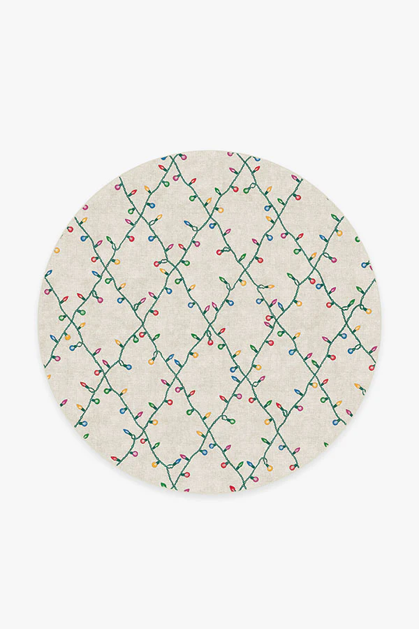 Holiday Lights Creme Flatwoven Rug