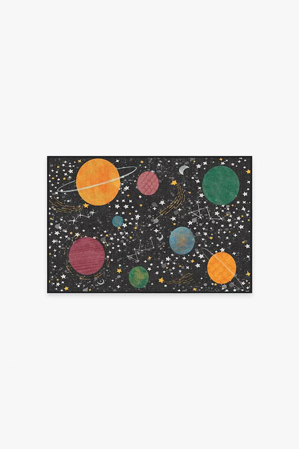 Outer Space Black Flatwoven Rug