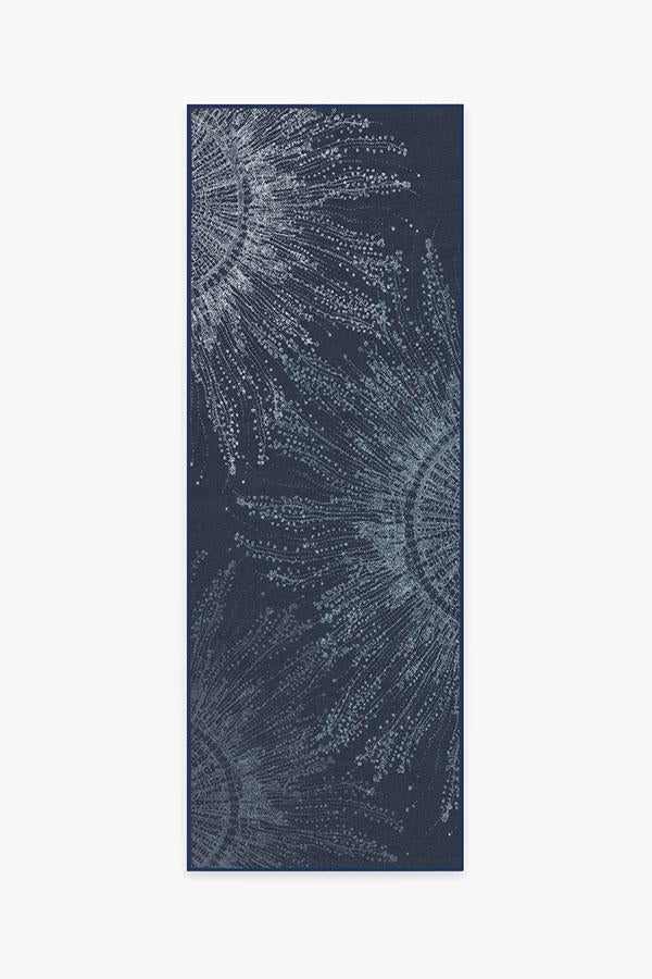 Jellyfish Bloom Navy Flatwoven Rug