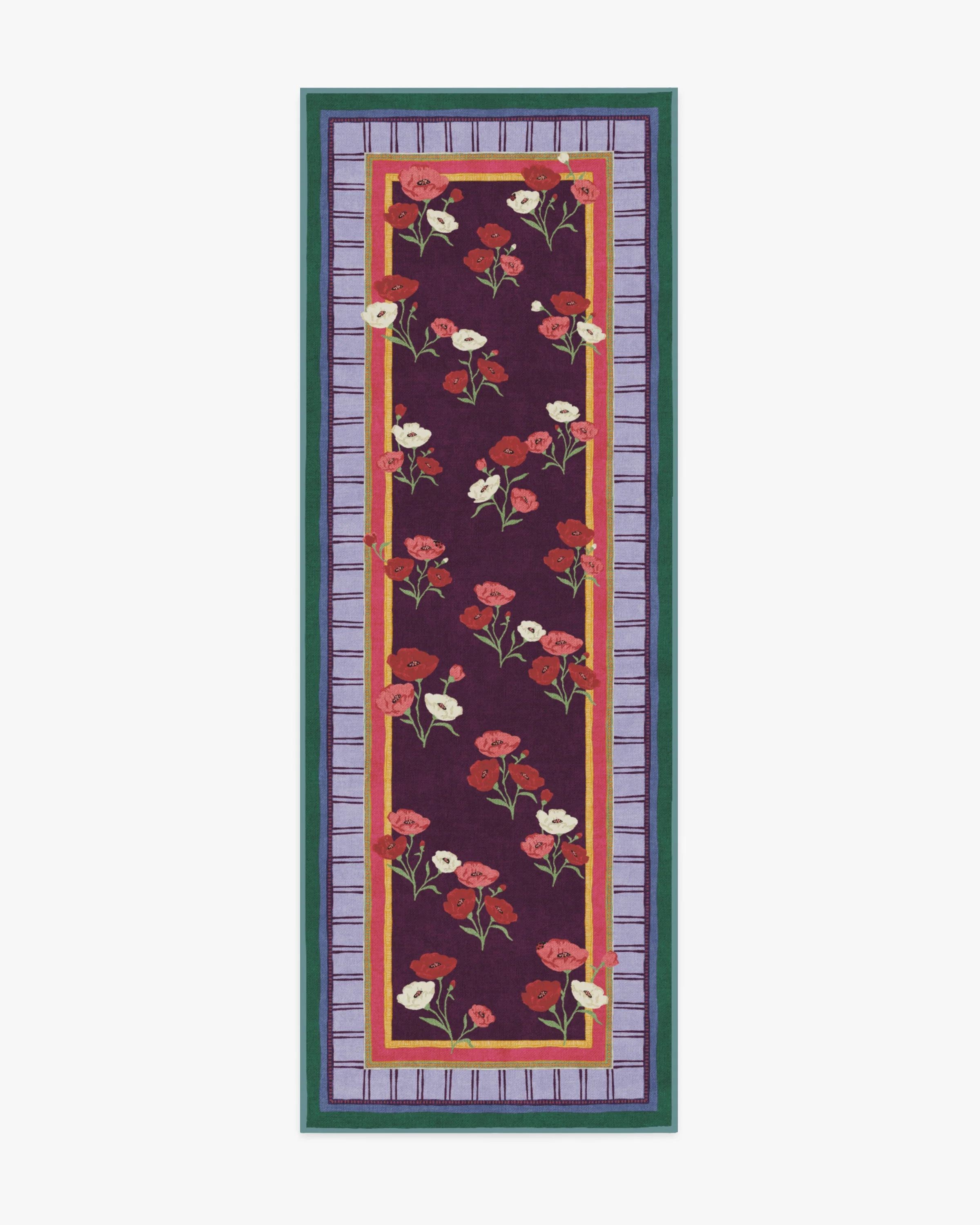 Ambroeus Royal Plum Flatwoven Rug by Iris Apfel