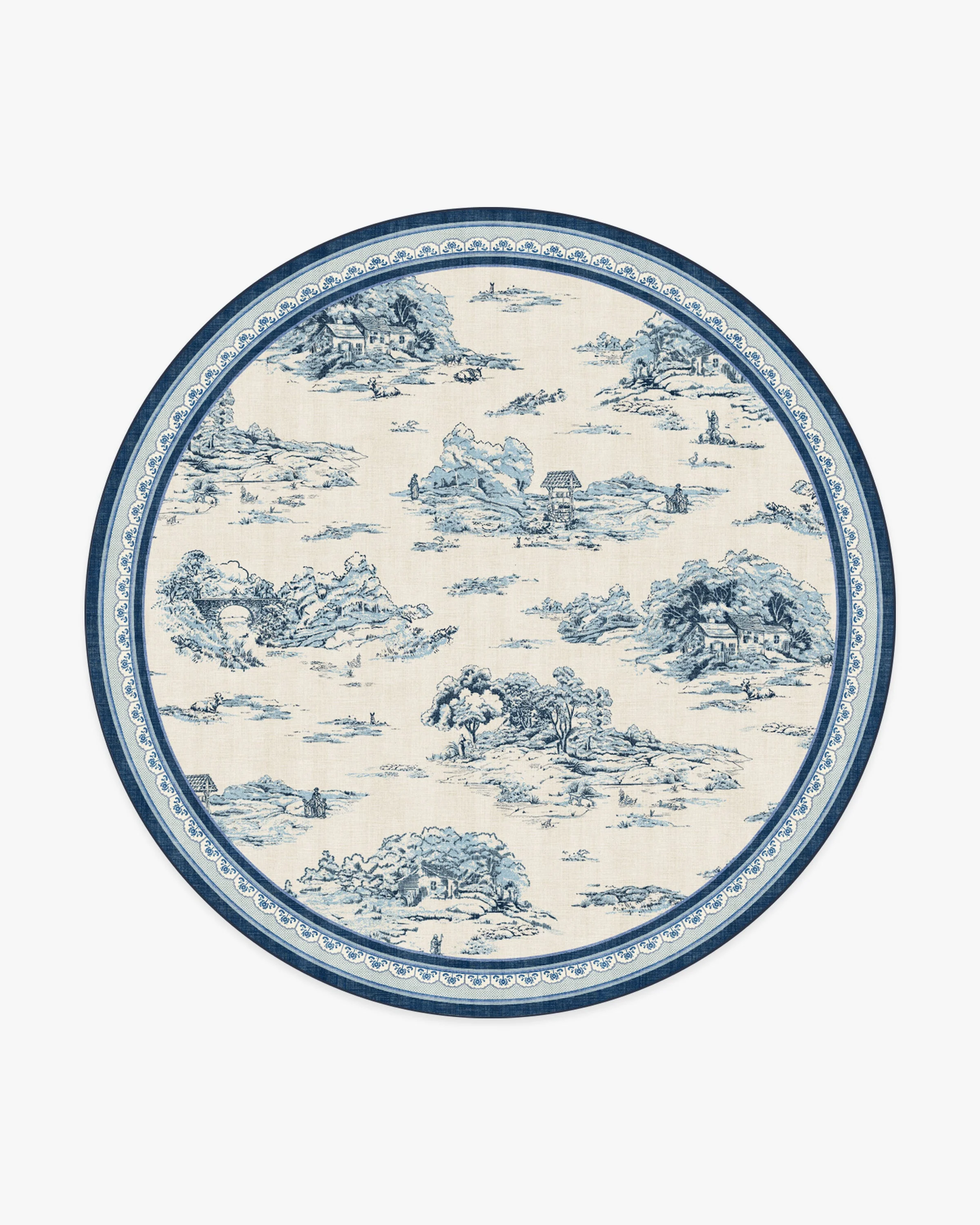 Provence Toile Delft Blue Rug