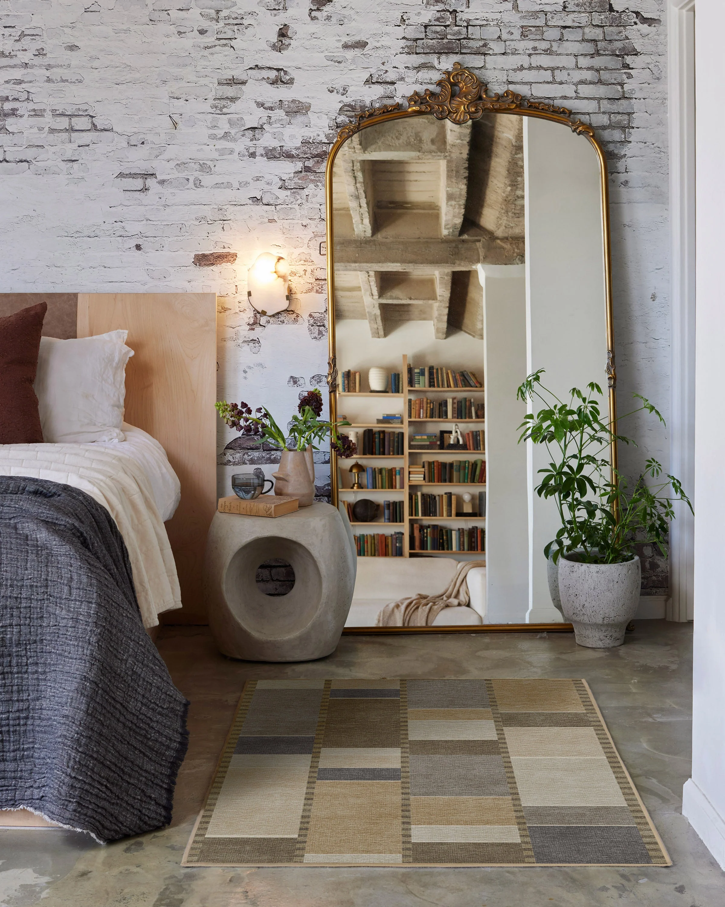 Vienna Beige & Stone Flatwoven Rug by Michael Michalsky