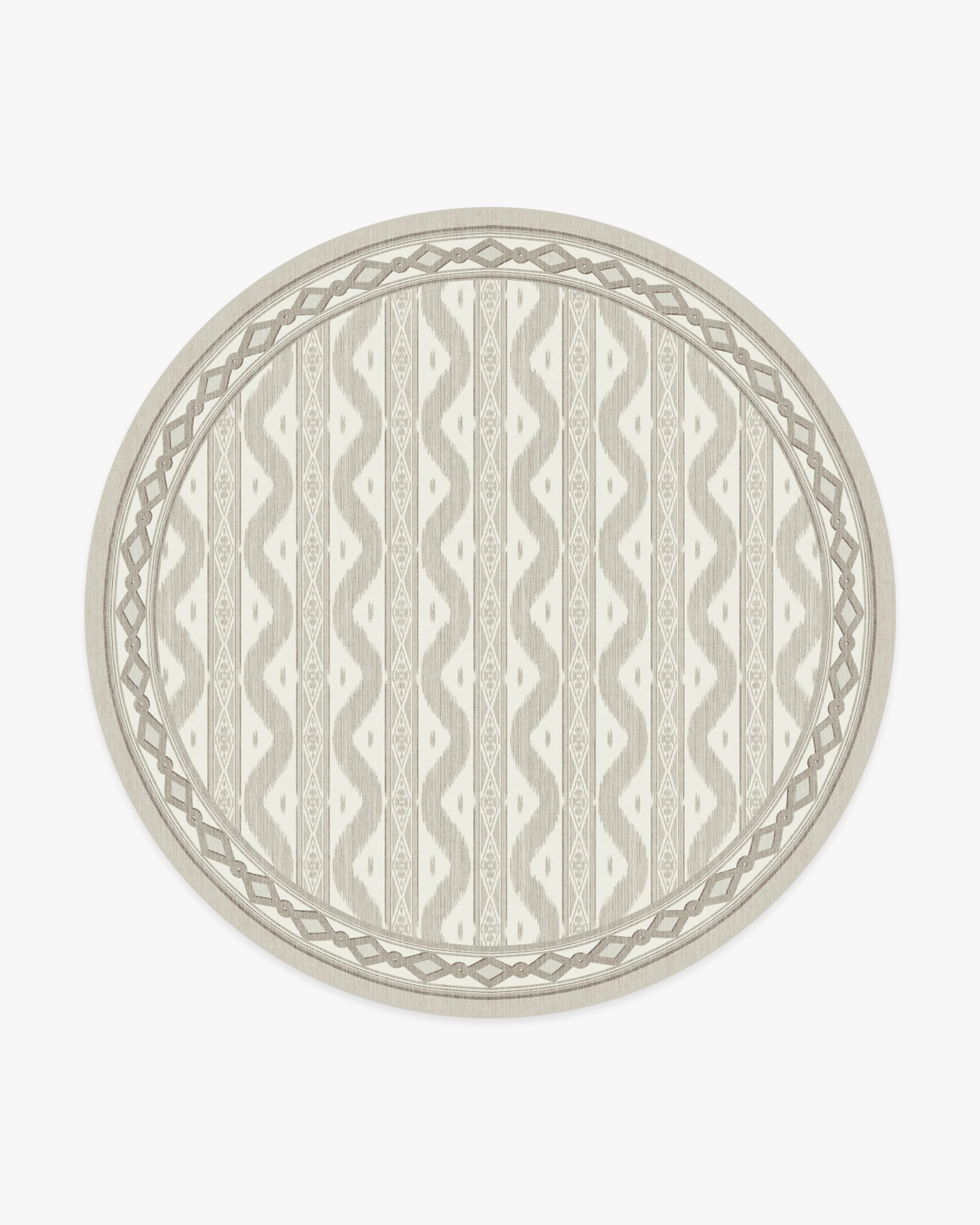 Ava Ikat Beige Flatwoven Rug by Mrs. Alice