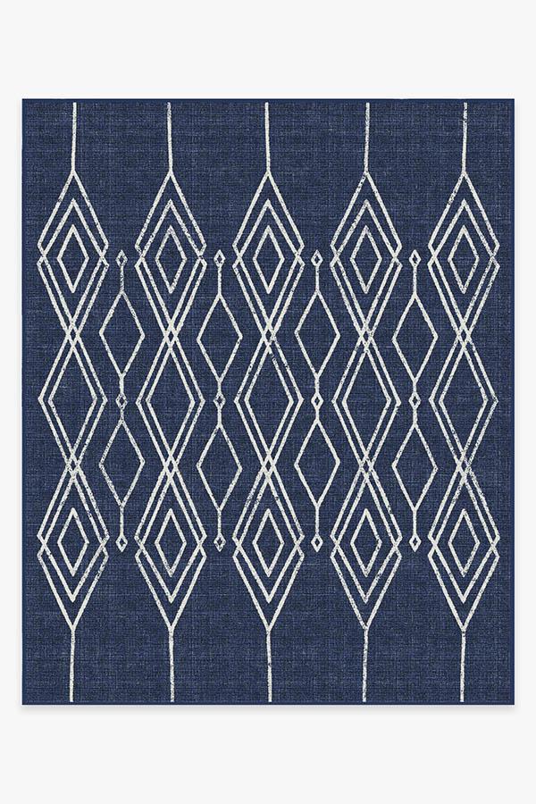 Gemma Lattice Royal Blue Outdoor Rug