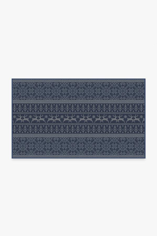 Fair Isle Blue Flatwoven Rug