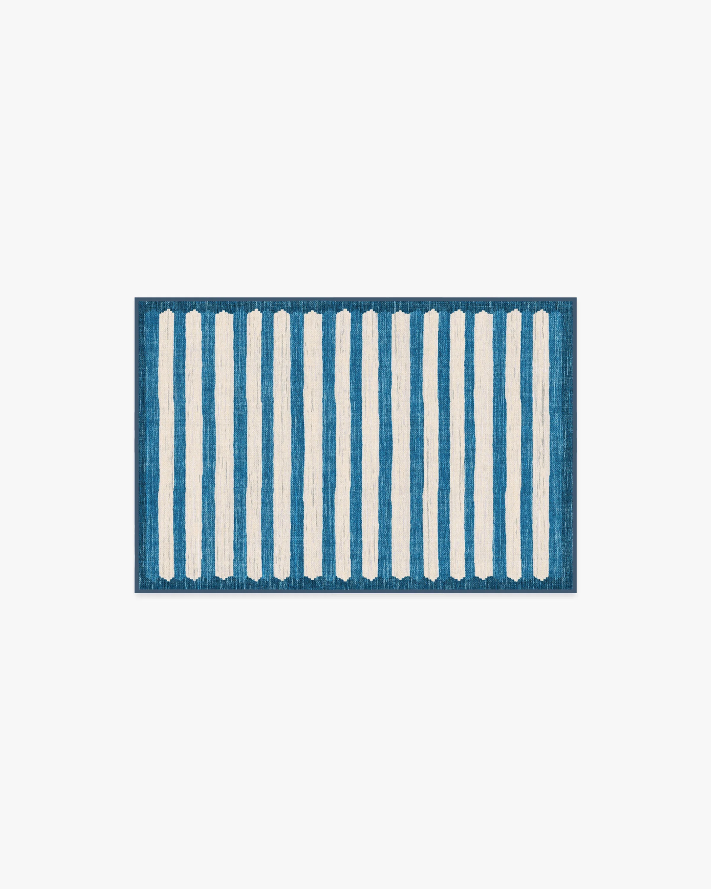 Elin Stripe Indigo Rug by goop