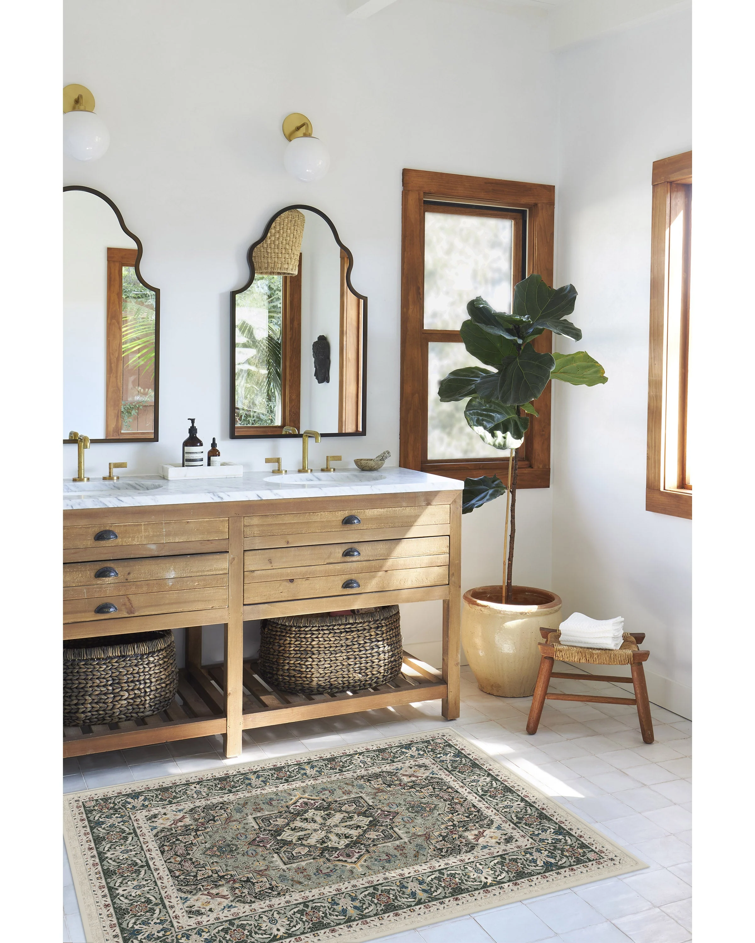 Hendesi Heriz Sage Flatwoven Rug