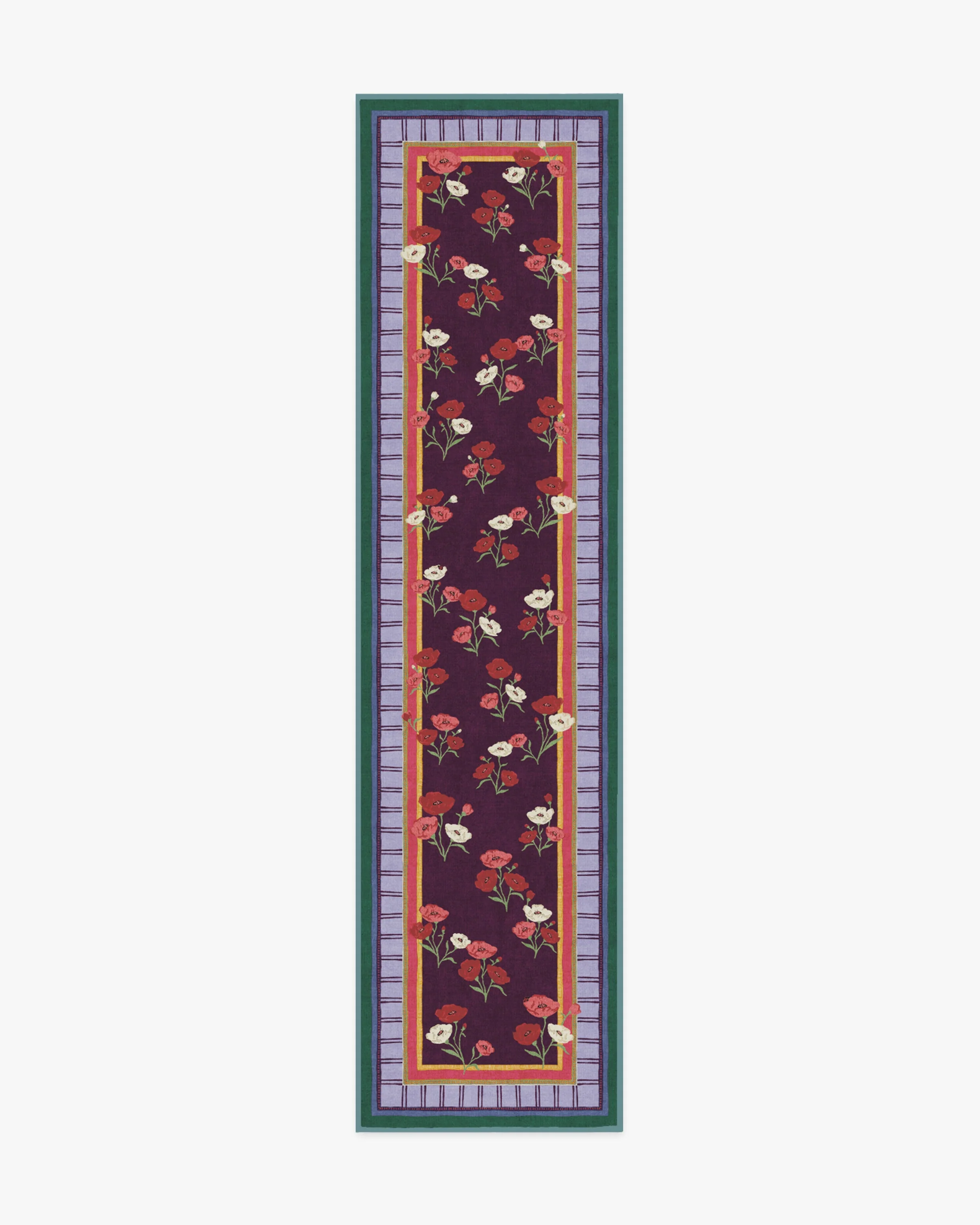 Ambroeus Royal Plum Flatwoven Rug by Iris Apfel