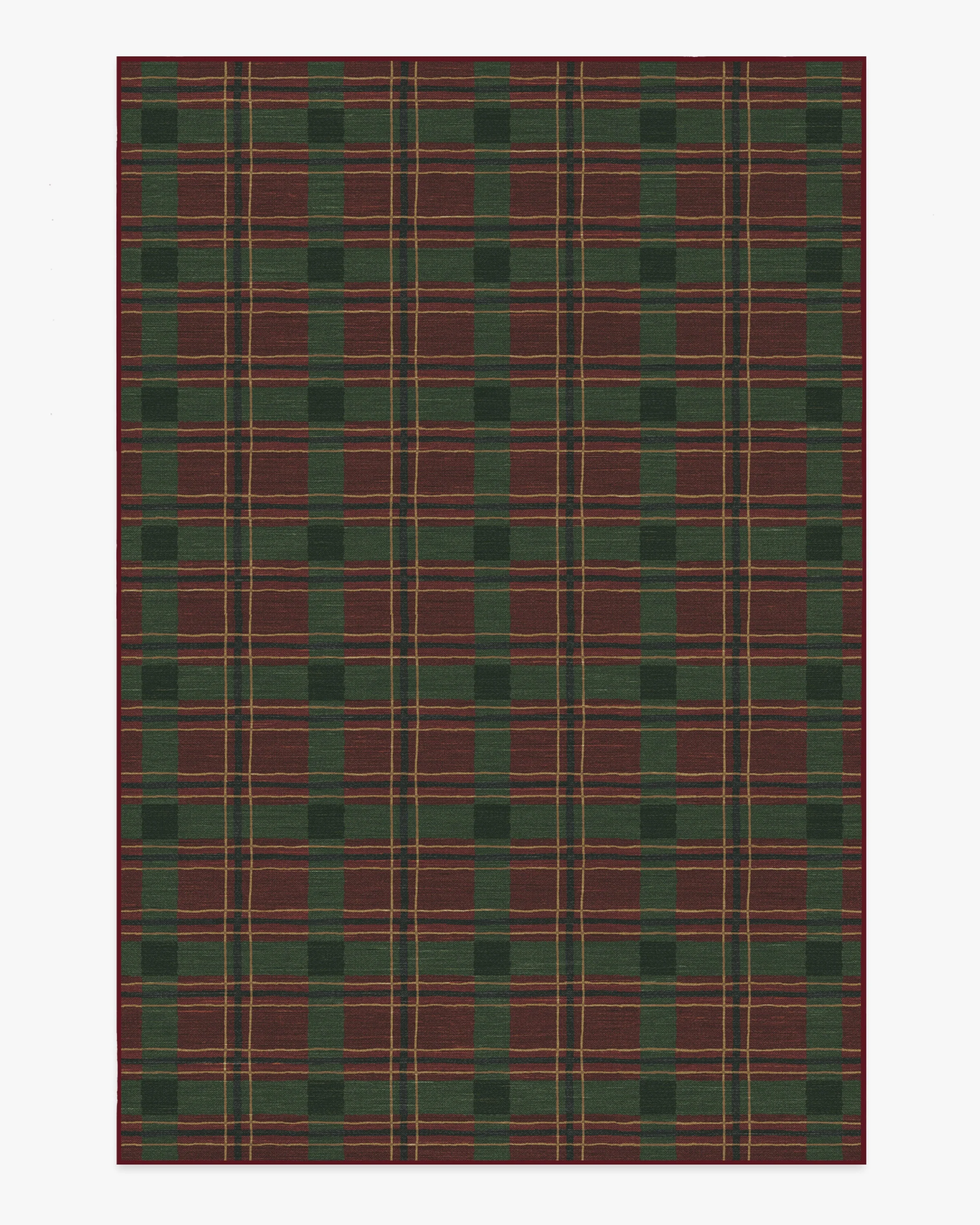 Piper Plaid Burgundy & Green Flatwoven Rug