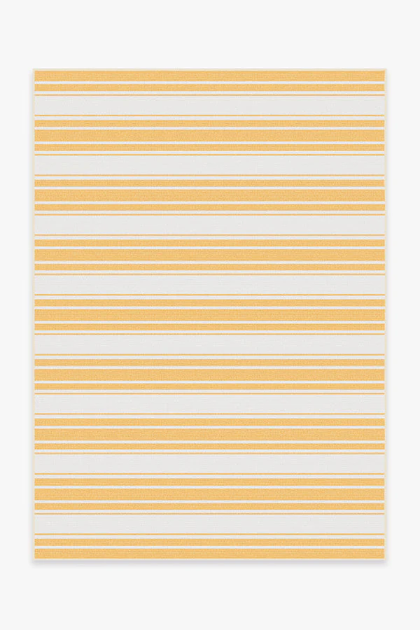 Marina Stripe Yellow Outdoor Rug
