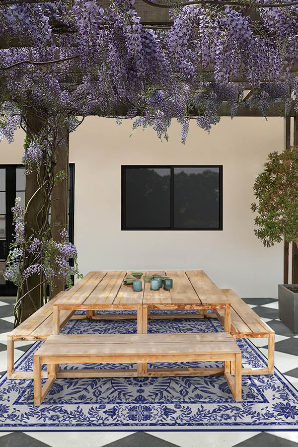 Fontaine Delft Blue Outdoor Rug