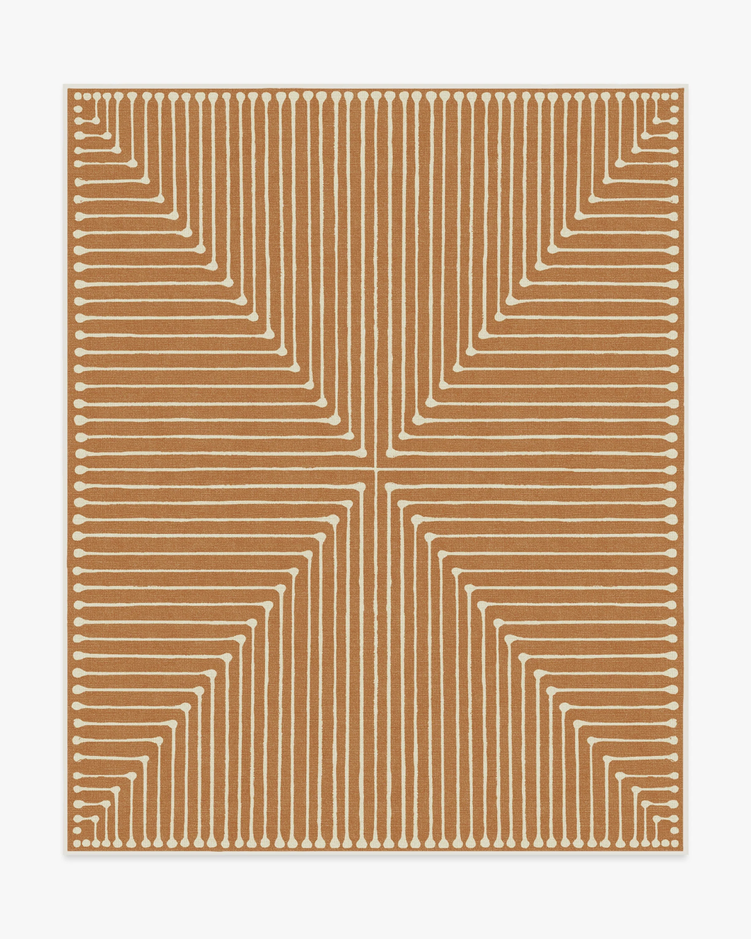 Inkdrop Copper Rug by Jonathan Adler
