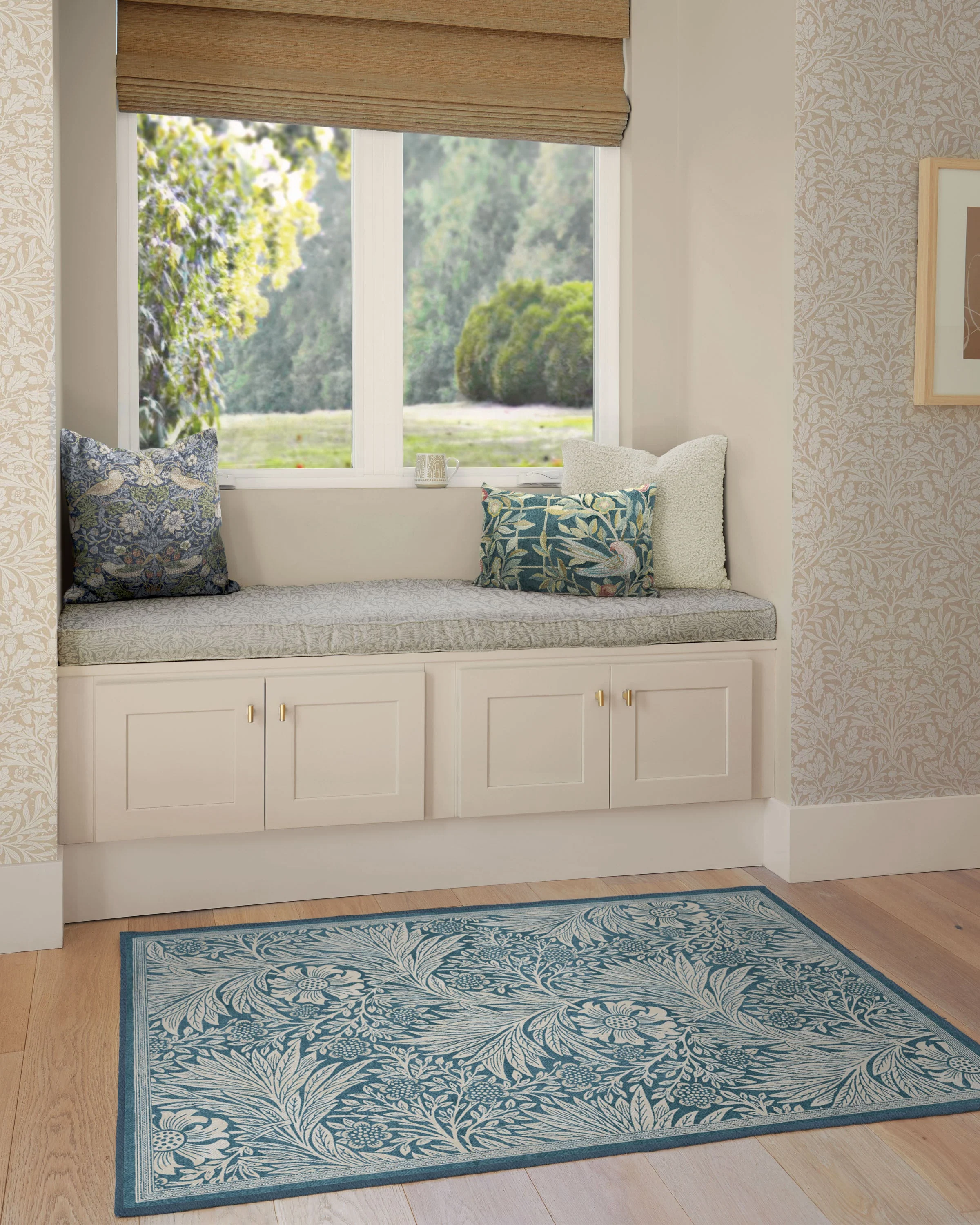 Marigold Blue Flatwoven Rug by Morris & Co.