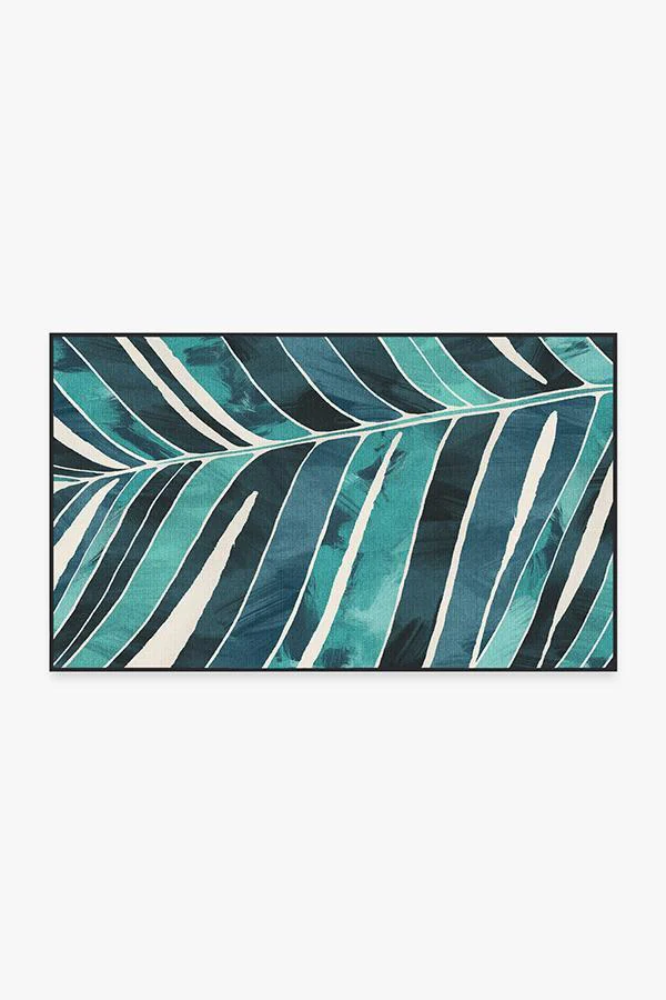 Ombra Teal Outdoor Rug