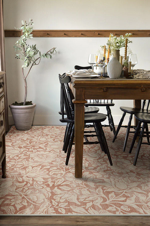 Mallow Rust Flatwoven Rug by Morris & Co.