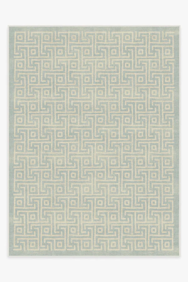 Rove Soft Aqua Flatwoven Rug
