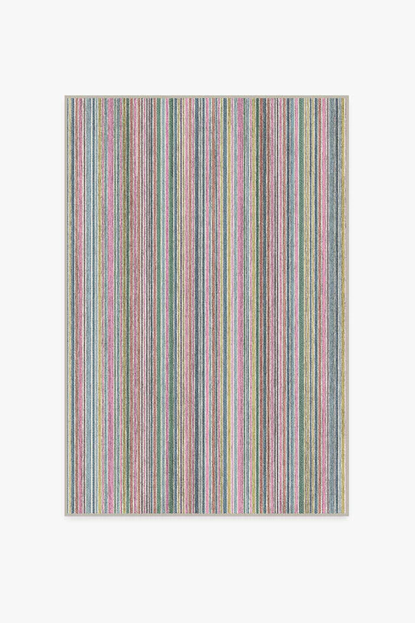 Multi Stripe Polychrome Rug