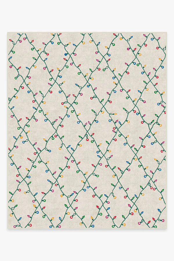 Holiday Lights Creme Flatwoven Rug