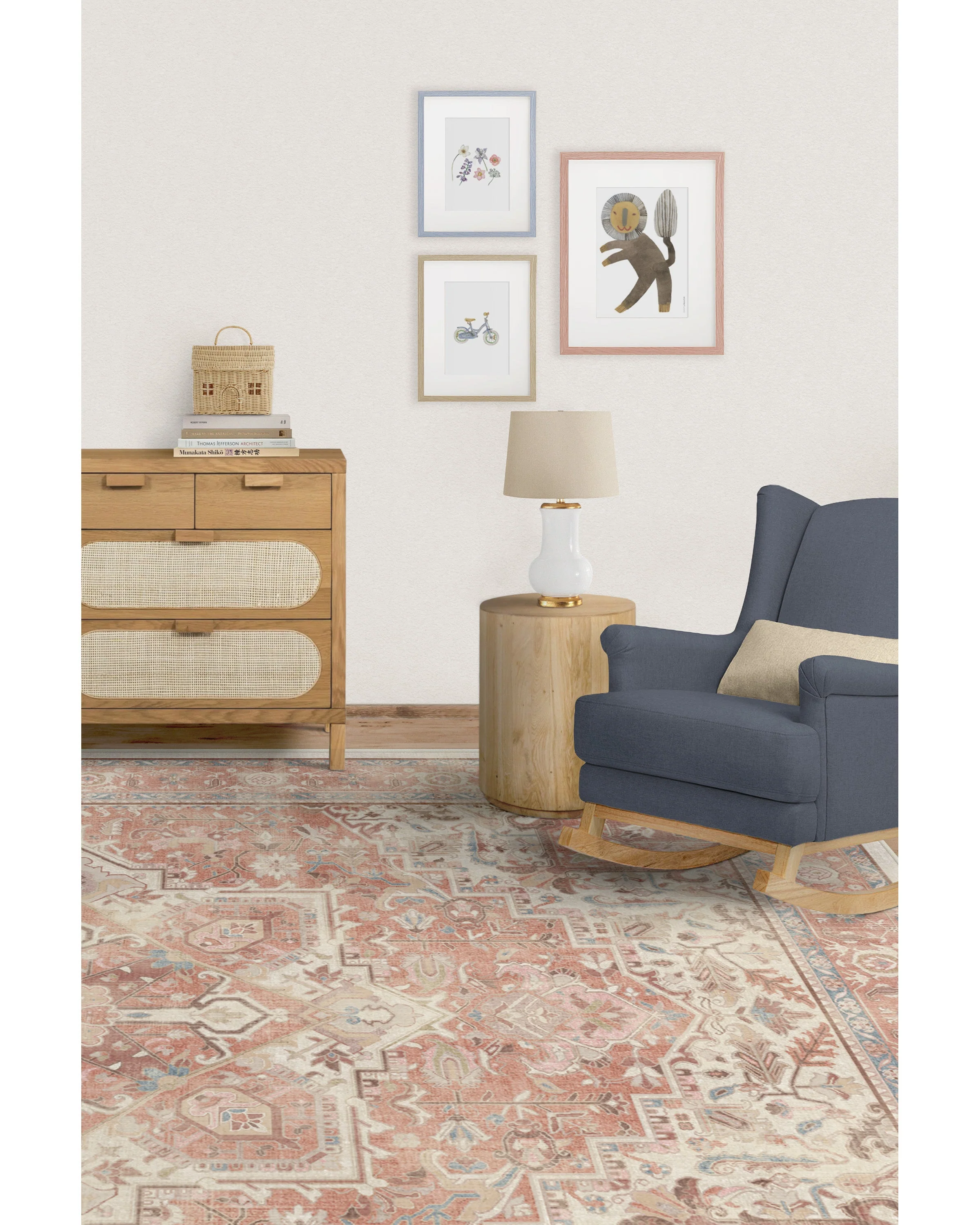 Kamran Rose Flatwoven Rug