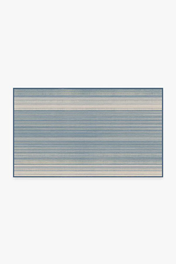 Coastal Linear Stripe Slate Rug