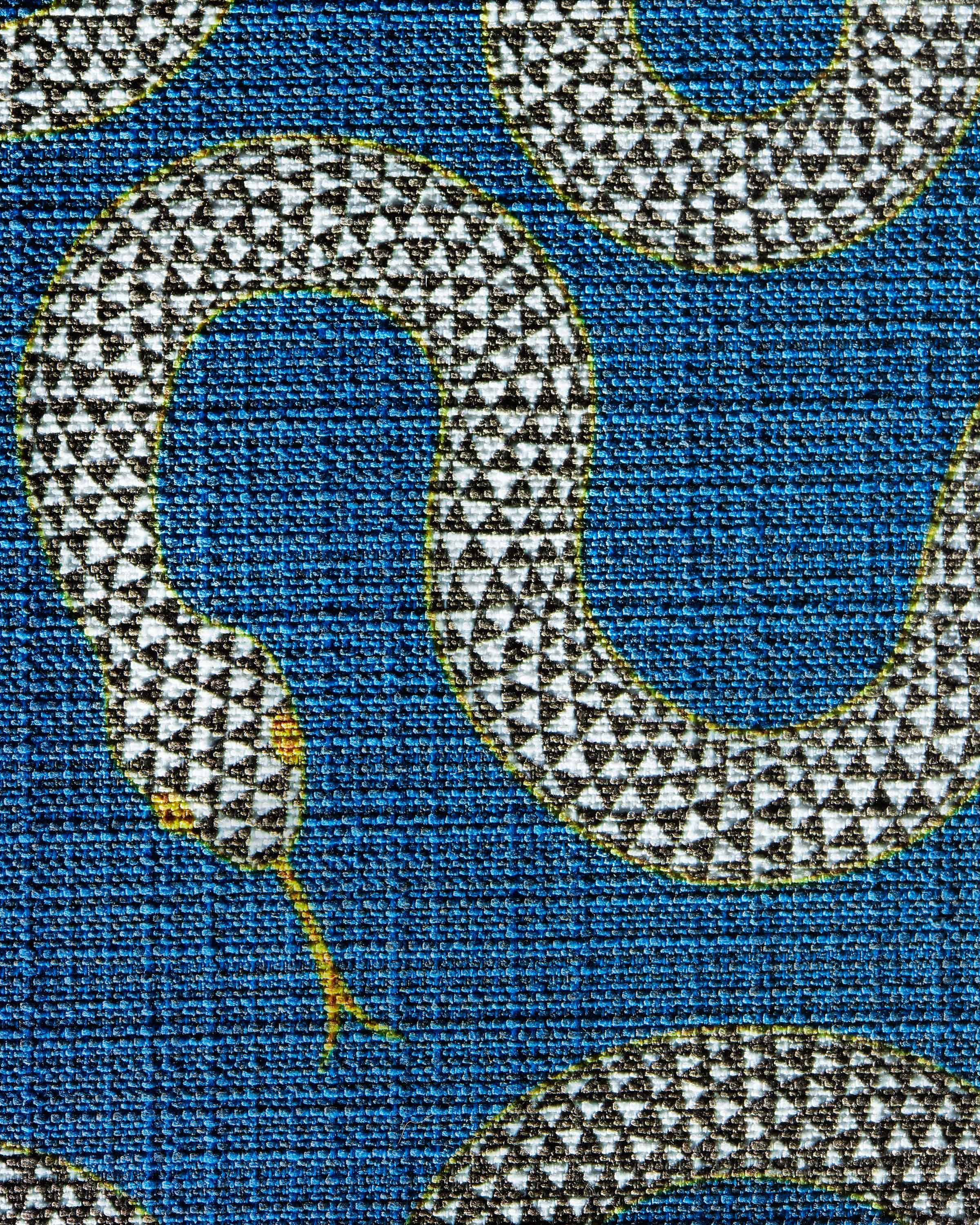 Venom Green & Blue Woven Throw Pillow by Jonathan Adler