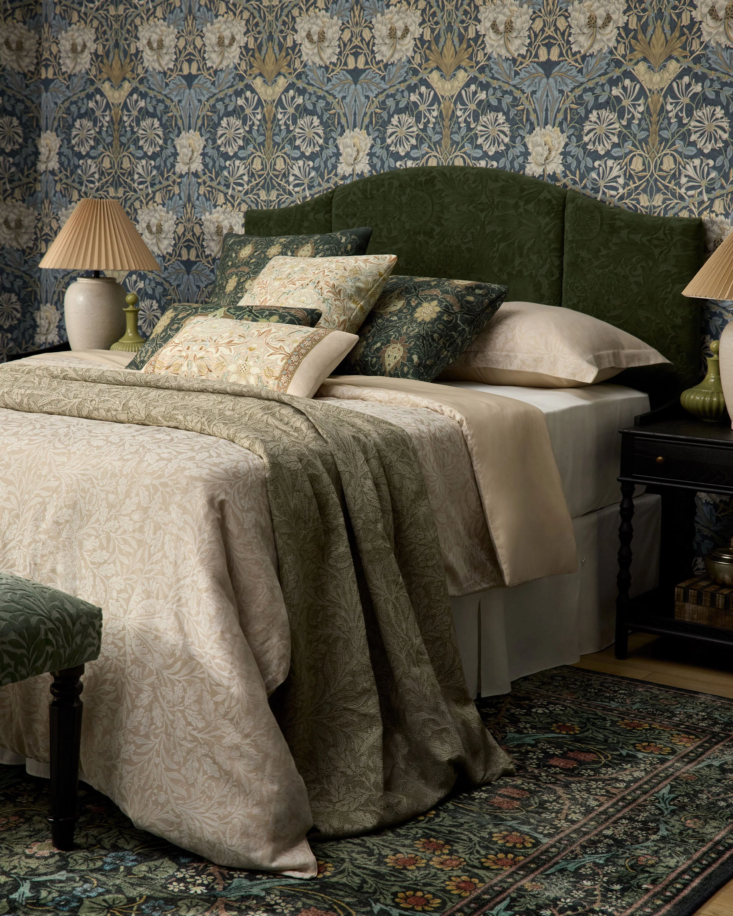 Montreal Charcoal Woven Throw Pillow by Morris & Co.