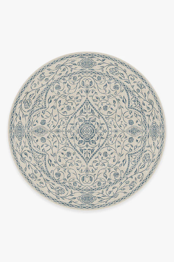 Vianna Blue & Ivory Flatwoven Rug