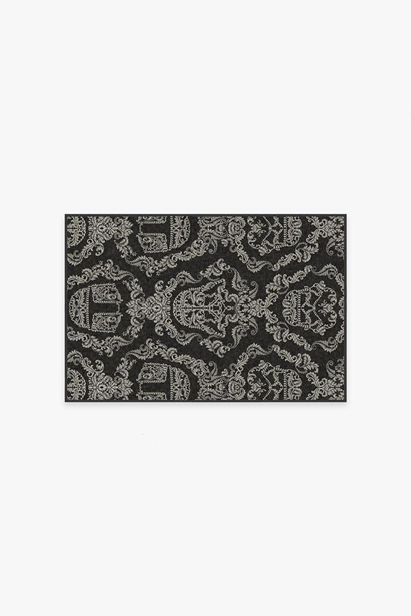 Dark Side Damask Charcoal Rug